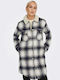 Γυναικείο Καρό Μπλε Overshirt Teddy