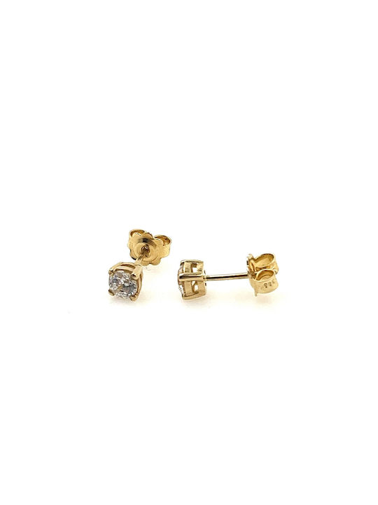 Mono stone earrings 14K Gold