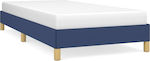 Bed Base Single made of Wood Blue 80x200x25cm