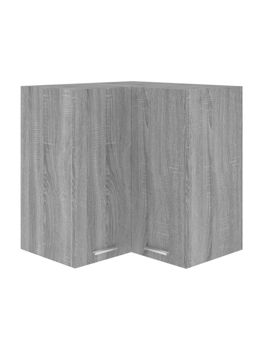 Wall Corner Cabinet Gray L57xW57xH60cm