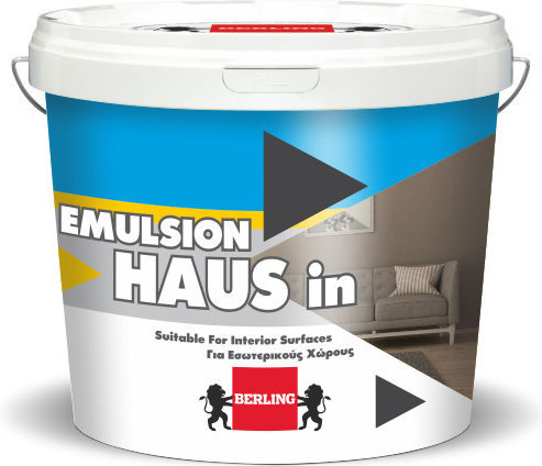 Berling Haus in Plastic Paint for Interior Use Λευκό 3lt