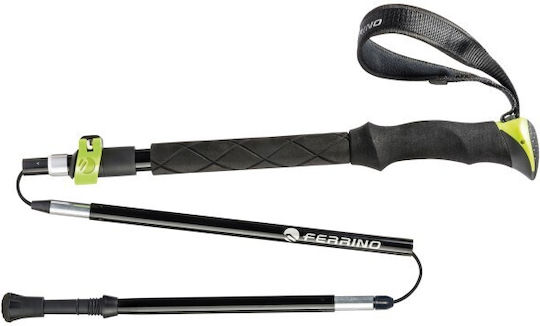 Ferrino Pair of Compact Aluminum Trekking Poles with 3 Sections Spantik Black 300gr