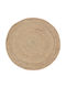 Round Summer Jute Rug Brown Diameter 90cm