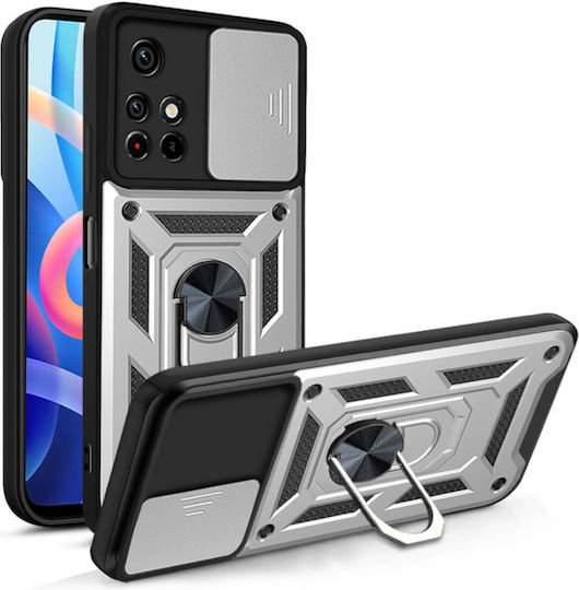 Bodycell Armor Slide Back Cover Πλαστικό Ασημί (Redmi Note 11 Pro+ 5G)
