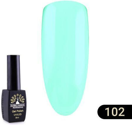Global Fashion Black Elite Semi-Permanent Nail Polish 102 8ml 1pcs
