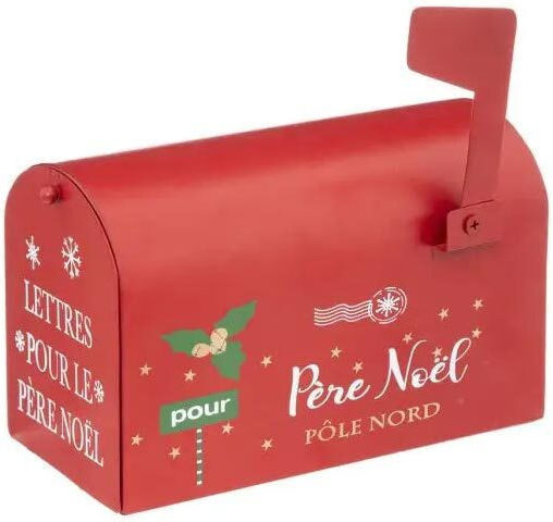 Коледна Метална Фигура Пощенска Кутия Червена Височина 20см As Mailbox