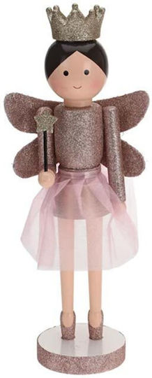 Christmas Wooden Cherub Figure Pink Height 55cm