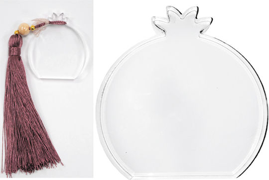 Tabletop Lucky Charm Pomegranate Transparent made of Plexiglass 7cm 1pcs