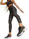 Deco Glam Women's Cropped Legging High Waisted Black