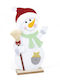 Weihnachtliche Holz Figur SNowman Höhe 38cm