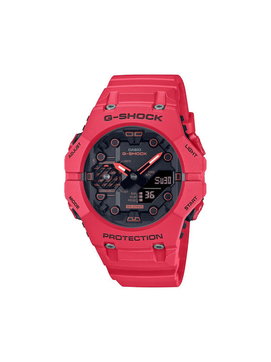 Casio Analog/Digital Uhr Batterie mit Rot Kautschukarmband