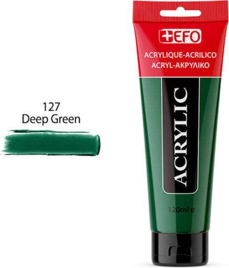 +Efo Acrylic Сет акрилни бои за живопис 127 Deep Green 120мл 1бр