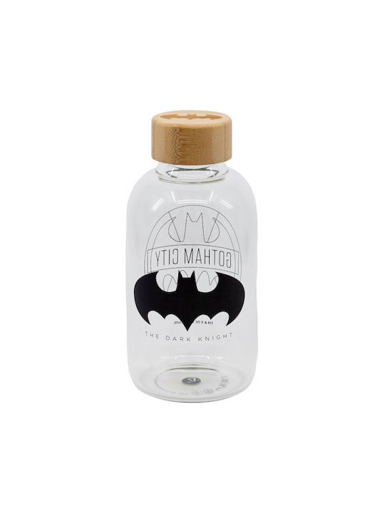 Stor DC Comics Batman Μπουκάλι Νερού Γυάλινο με Βιδωτό Καπάκι Διάφανο 620ml