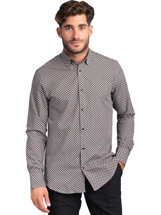 Long-sleeved Cotton Shirt Gray