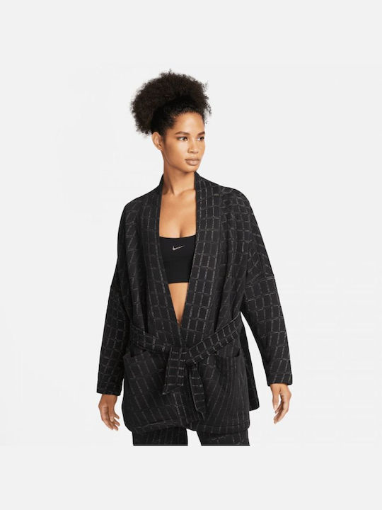 Nike Yoga Therma-FIT Luxe Γυναικεία Ζακέτα σε Μαύρο Χρώμα