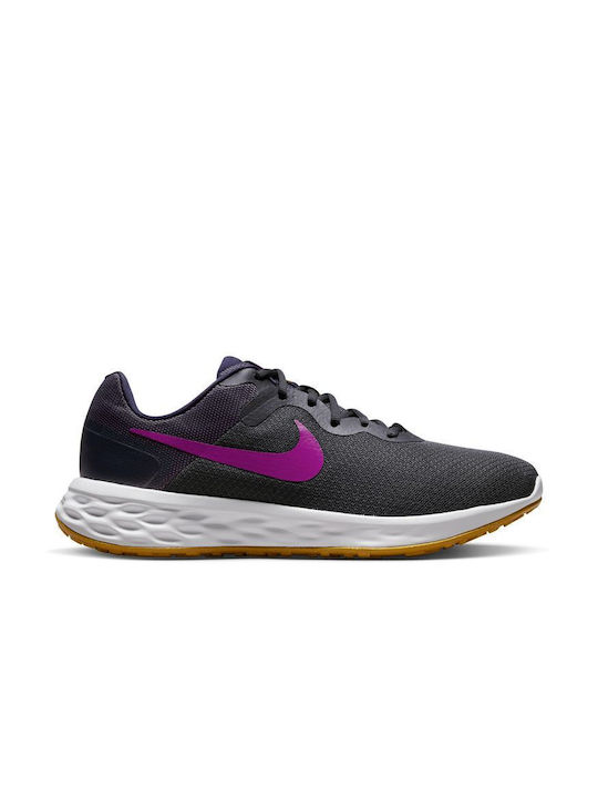 Nike Revolution 6 Ανδρικά Αθλητικά Παπούτσια Running Black / Dark Smoke Grey
