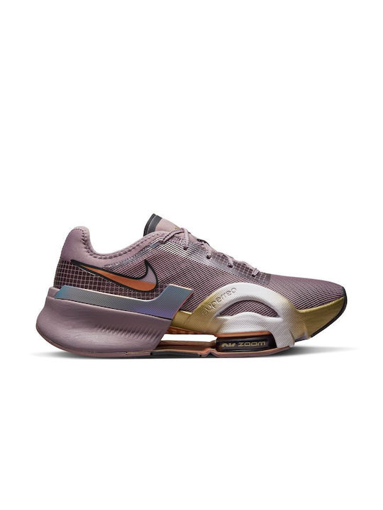 Nike Zoom Superrep 3 Premium Γυναικεία Αθλητικά Παπούτσια για Προπόνηση & Γυμναστήριο Purple Smoke / Dark Smoke Grey / Metallic Gold / Metallic Copper