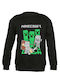 Kids Unisex Sweatshirt "Minecraft Battle", Black