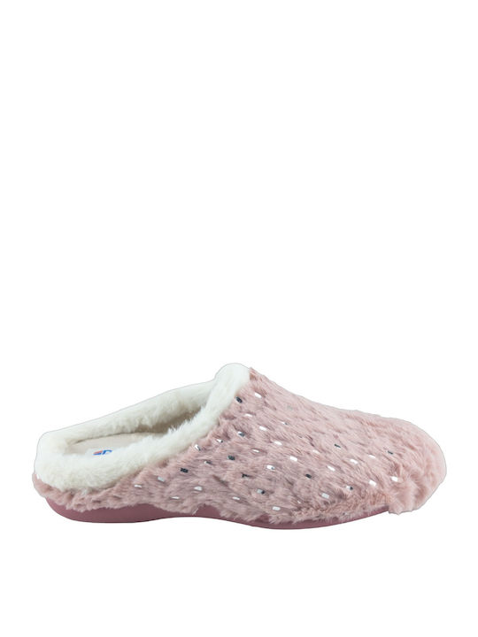 Dicas D34 Women's Slipper with Fur In Pink Colour