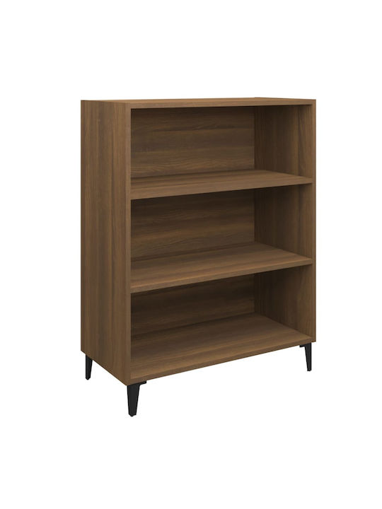 Bookcase 69.5x32.5x90cm Brown Oak