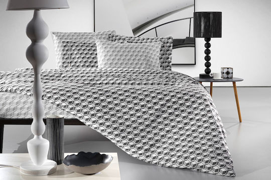 Guy Laroche Duvet Cover Set Cotton Queen with 2 Pillowcases 225x245 Monroe Grafite