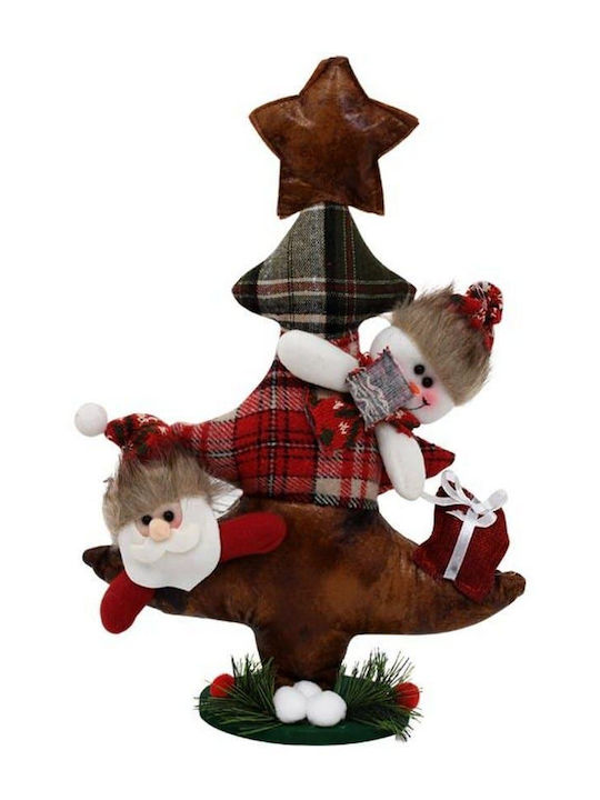 Weihnachtsdekoration Baum 59cm Mehrfarbig Santa & Snowman