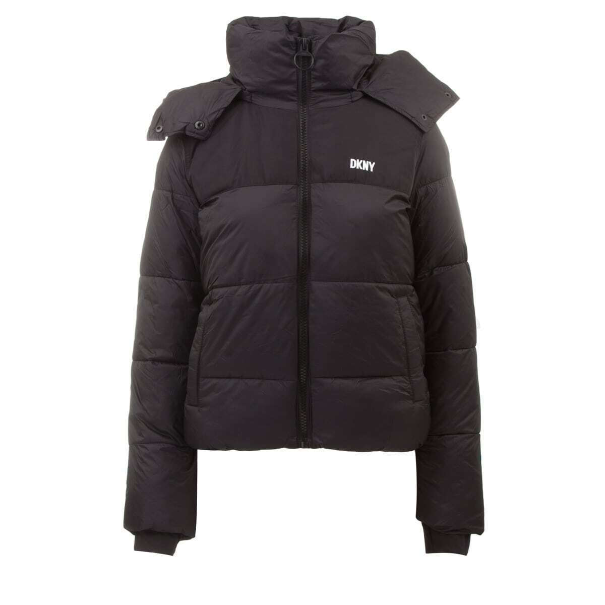 Kapuze Dkny Damen Daunenjacke Bekleidung Dkny Jacke Damen Silber