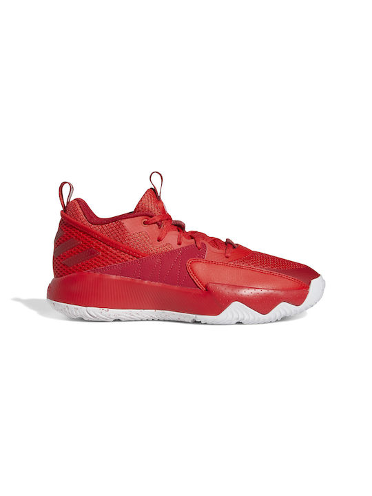 Adidas Dame Certified Scăzut Pantofi de baschet Roșu / Roșu Aprins / Team Power Red