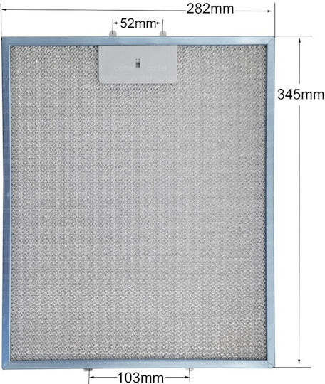 Teka Replacement Metal Filter Vent Hood Compatible with Teka 28.2x34.5cm