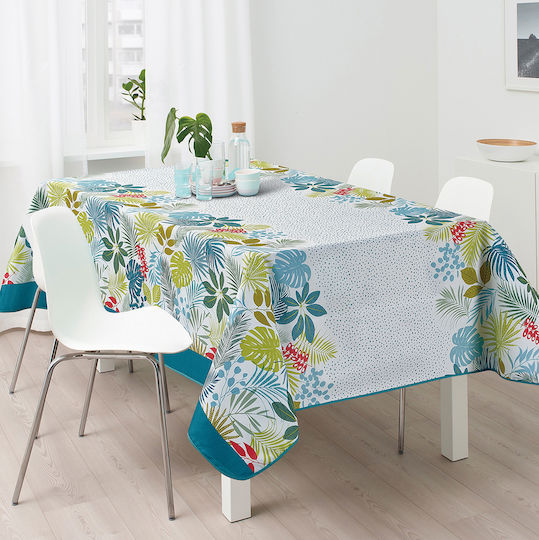 Flamingo Jungle Fleckabweisend Minz 150x180cm