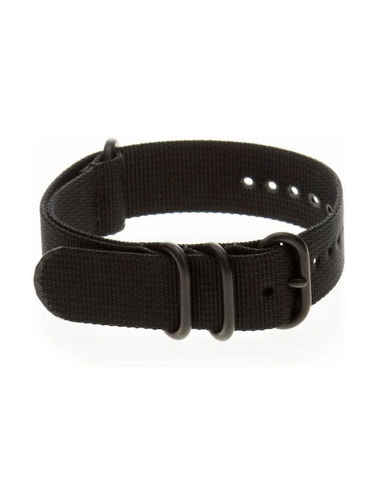 Zulu Fabric Strap Black 20mm