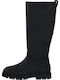 Damenstiefel mit mittlerem Absatz Schwarz