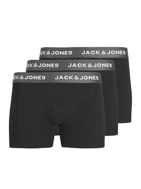 Jack & Jones Herren Boxershorts Schwarz 3Packung