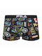 Men's Boxer Black with Patterns