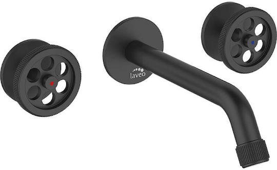 Laveo MURO Built-in Mixer & Spout Set for for Bathroom Sink 1 Exit Black