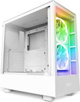 NZXT H5 Elite Gaming Midi Tower Κουτί Υπολογιστή με Πλαϊνό Παράθυρο Λευκό