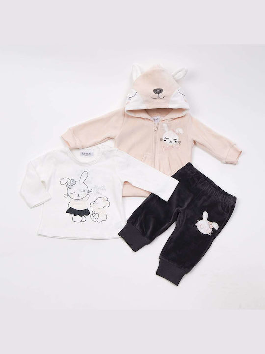 Trax Kids Sweatpants Set Pink 3pcs