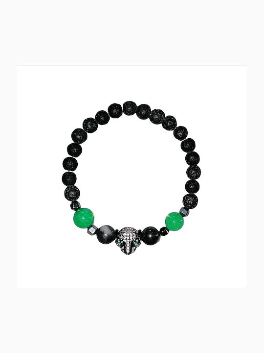 Bracelet with zircon motif and semi-precious beads!