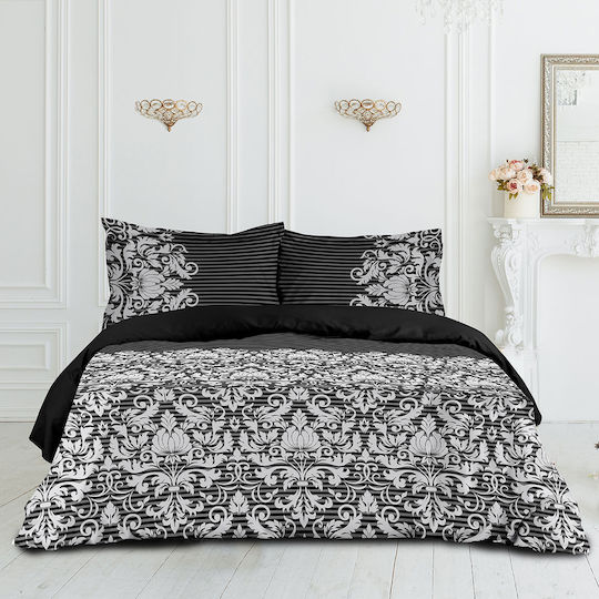 Makis Tselios Home Σετ Υπέρδιπλη 220x240cm Damask Black