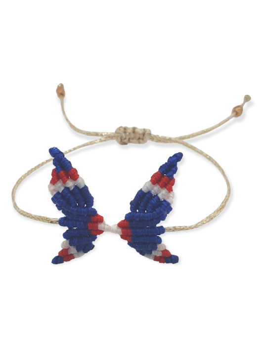 Macrame bracelet Ananna Butterfly Blue