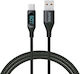 Savio USB 2.0 Cable USB-C male - USB-A 60W Μαύρο 1m CL-172