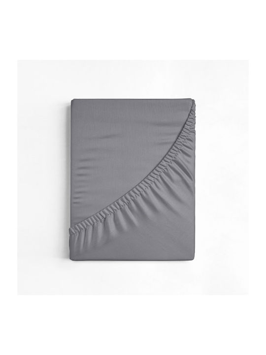 DreamHouse Sheet Super-Double with Elastic 160x200+30cm. Gray