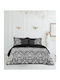 Makis Tselios Home Set Cearșafuri 240x270cm. Damask Negru 4buc