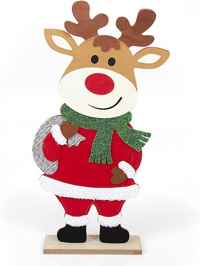 Fun World Weihnachtliche Holz Figur Rentier Rot Höhe 30cm