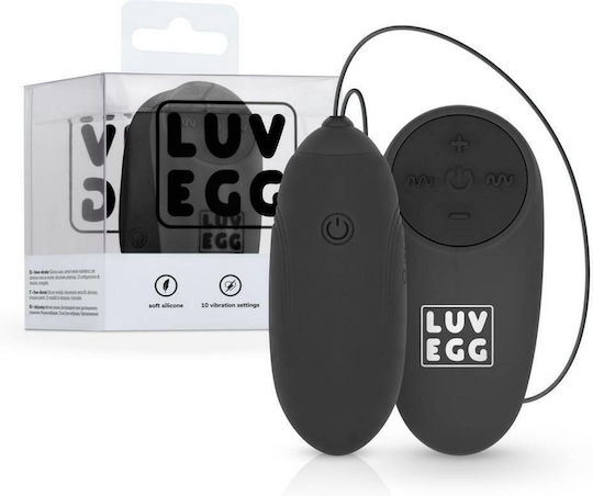 Luv Egg Vibrator Egg with Remote Control Vibro Egg With Remote Control 7cm Black