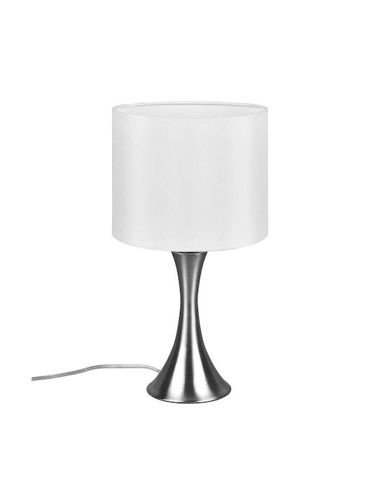 Trio Lighting Sabia Modern Table Lamp E27 White/Silver 515790107