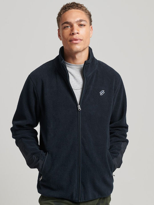 Superdry Men's Fleece Cardigan Deep Navy