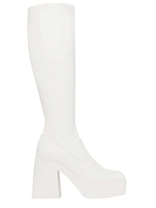 Windsor Smith Badgirls Γυναικείες Μπότες με Ψηλό Τακούνι Λευκές
