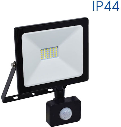 Vivalux Waterproof LED Flood Light 20W Cold White 6400K with Motion Sensor IP44
