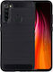 Sonique Brushed Carbon Umschlag Rückseite Silikon / Kunststoff Schwarz (Redmi Note 8 2021)